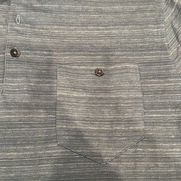 NWOT English laundry, light blue gray striped polo T-shirt - Picture 3 of 4